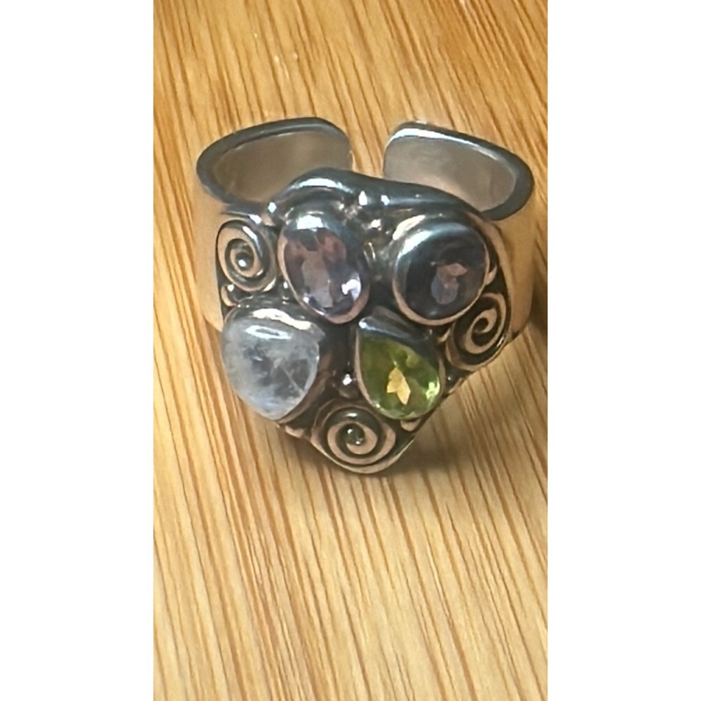 Sajen Multi-Stone Silver Ring